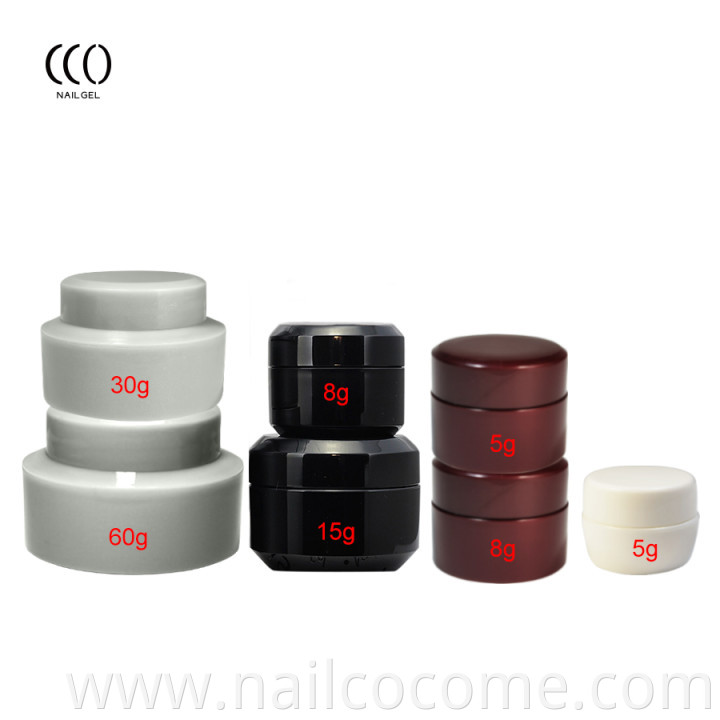 CCO nail supplies new formula rubber base nude builder uv gel in a bottle and jar professional nail product free samples